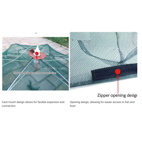 Folded Automatic Fishing Trap Portable Automatic Cast Net Customized