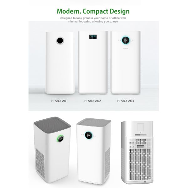 European Electric Floor Standing Air Purifier UV LED HEPA filter Household