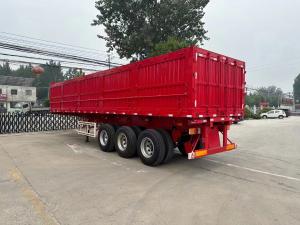 China 50cbm 80 Tons Tractor Side Dump Semi Trailer 3 Axles Side Tipper Semi Truck Trailer on sale