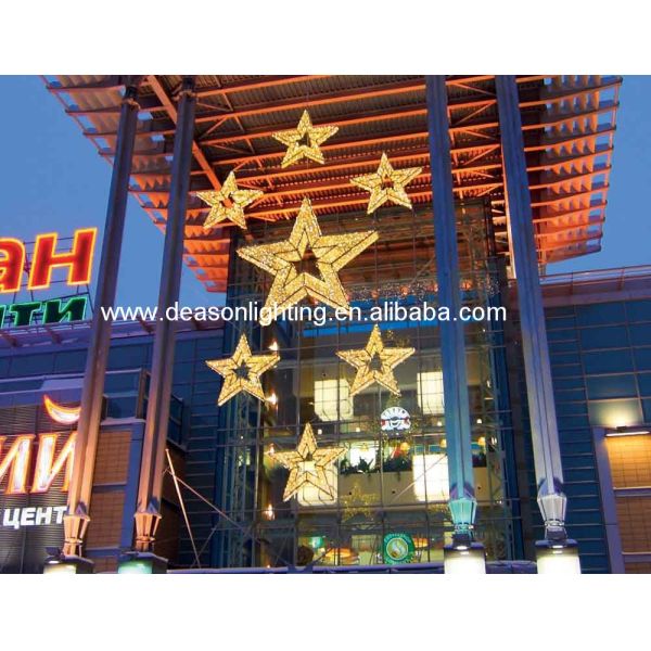 Customize commercial 3ft 4ft 5ft 6ft 8ft shopping mall large hanging LED christams star
