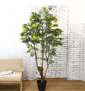 China Garden Landscape Artificial Potted Floor Plants Cassia Flowering Tree on sale