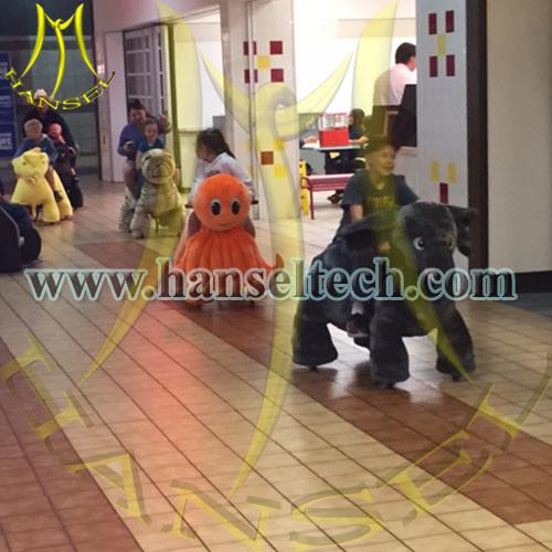 Quality Hansel High quality hot selling plush animal rides zippy pet rides for shopping mall center for sale