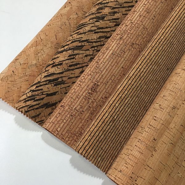 Easy Cleaning Thin Cork Sheet , Patterned Leather Fabric Colorful Tear Resistant