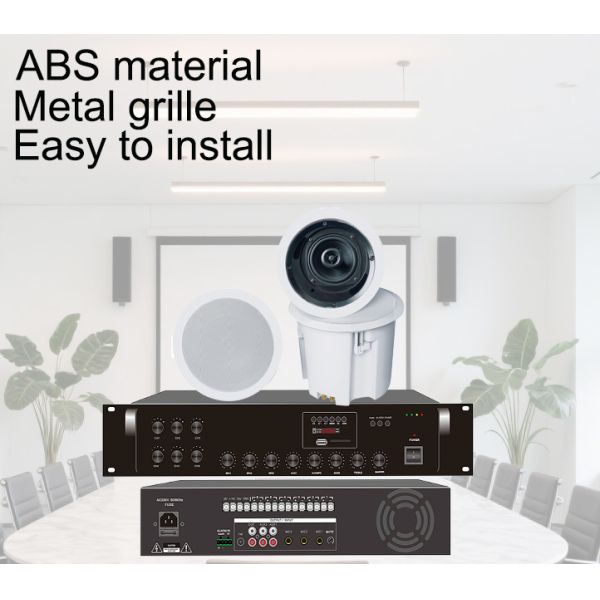 OEM ODM Ceiling Speaker 30W Coaxial Loudspeaker ABS Good Sound