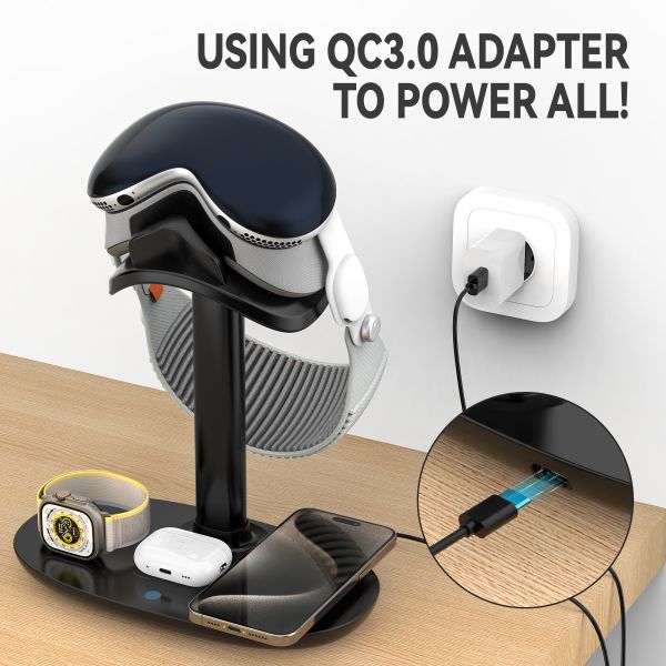 Fast 15W Wireless Charging Four-in-One Multifunction Charger