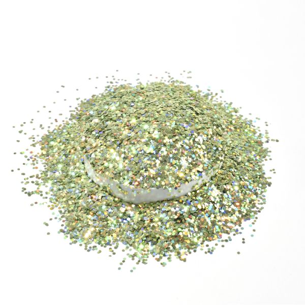 Super Shiny Epoxy Chunky Champagne Glitter PET Solvent Resistance Customized