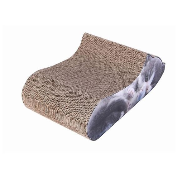 Curved Profile Corrugated Cardboard Cat Scratchers With Distinctive Smell