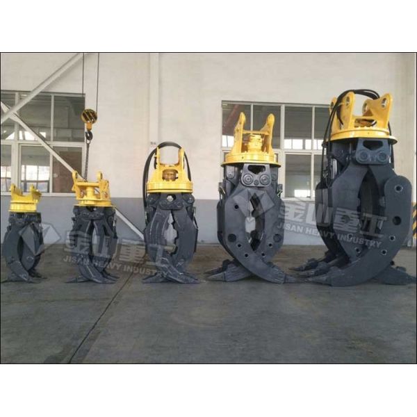 Brake Motor Hydraulic Log Grapple , PC60 Log Grab For Excavator