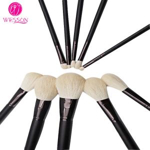 China 10pc White Wool smudge Pro Makeup Brush Kit on sale