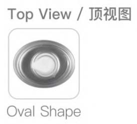 Oval Shape Airless Lotion Pump Bottles Container For Emulsion Storage GR216A/B
