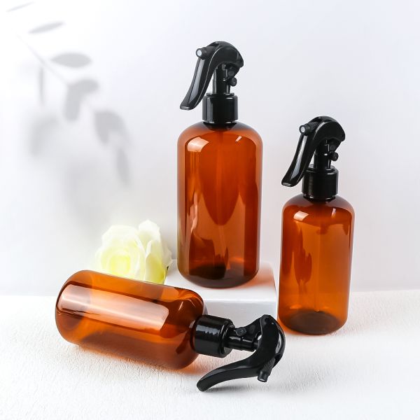 Trigger Spray Bottles with Ergonomic Trigger Sprayer, Light-Blocking Amber/Green, and Leak-Proof Seal for Home and Skincare