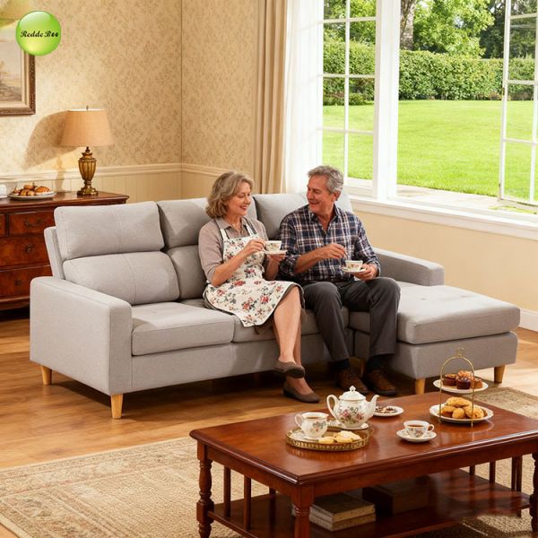 Modular L Shaped Sectional Sofa Plush Couch Waterproof For Small Spaces