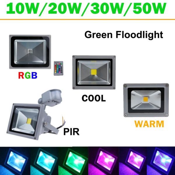 IP65 Outdoor RGB Multi Colour Changing IR/RF Remote Control LED Flood Light Lamp 50W