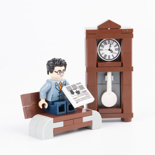 MOC bricks home decoration pendulum vintage clock accessories mini building blocks toys for children