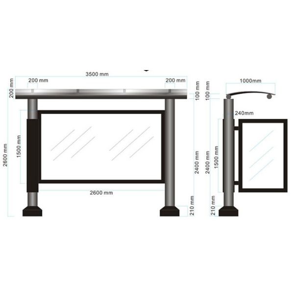 bus shelter/bus stop