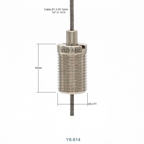 3/8-27T Thread Suspension Cable Gripper Open Top Quick Installation Anti Corrosion