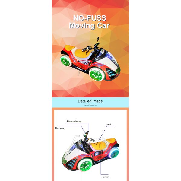 Attract And Exciting Kiddie Ride Car For Amusement Park With Light Bar Outside