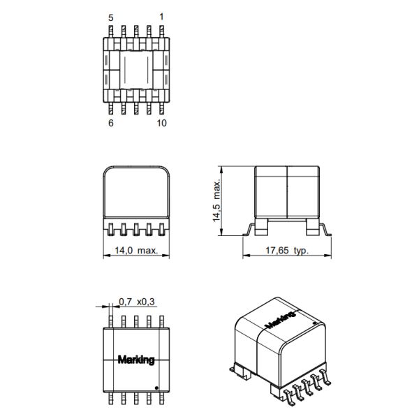 Power Over Ethernet Transformer For PoE And PoE+ Powered Devices 749119550