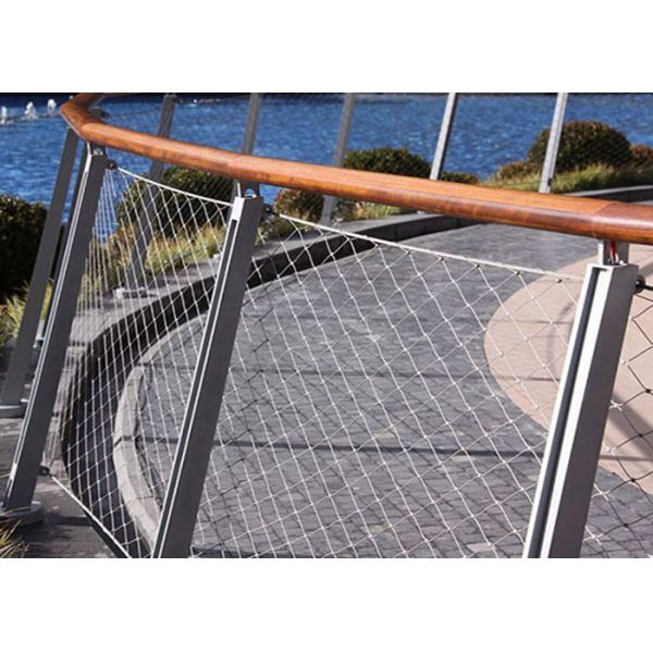 Boundary Wall Architectural Wire Mesh With Ferrule Rope 2.5 Mm Wire