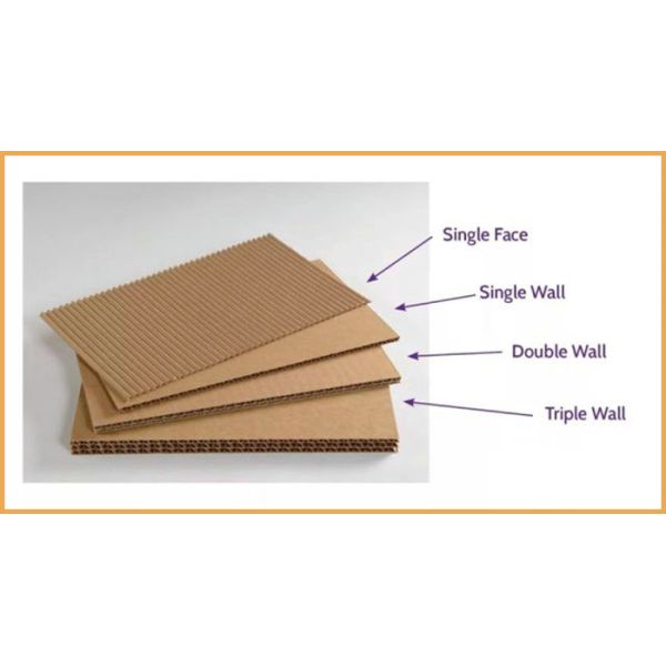 Single Face Corrugated Cardboard For DIY Crafts 110gsm + 120gsm Flat Surface