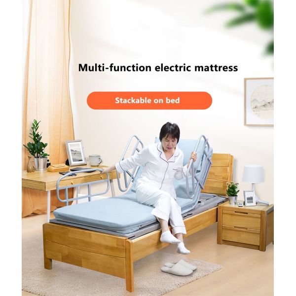 Multi Functional Electric Nursing Bed With Adjustable Backrest And Homecare Mattress