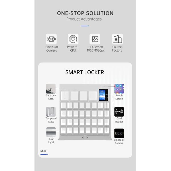 MJK Smart Management Electronic Combination Waterproof Durable Storage Locker Assembled Structure Filing Cabinet Smart Parcel
