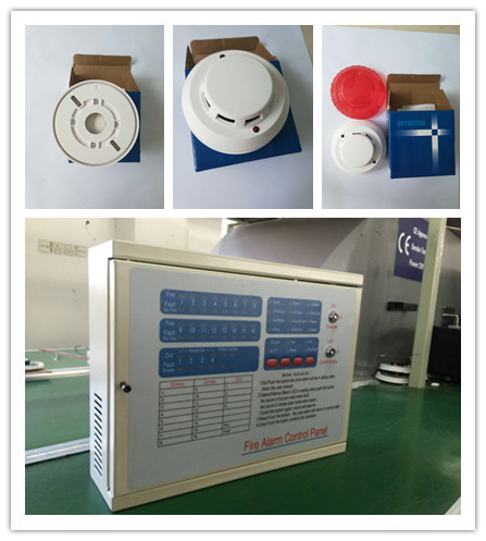 2 wired conventional smoke detector with white color used for hotel building villa