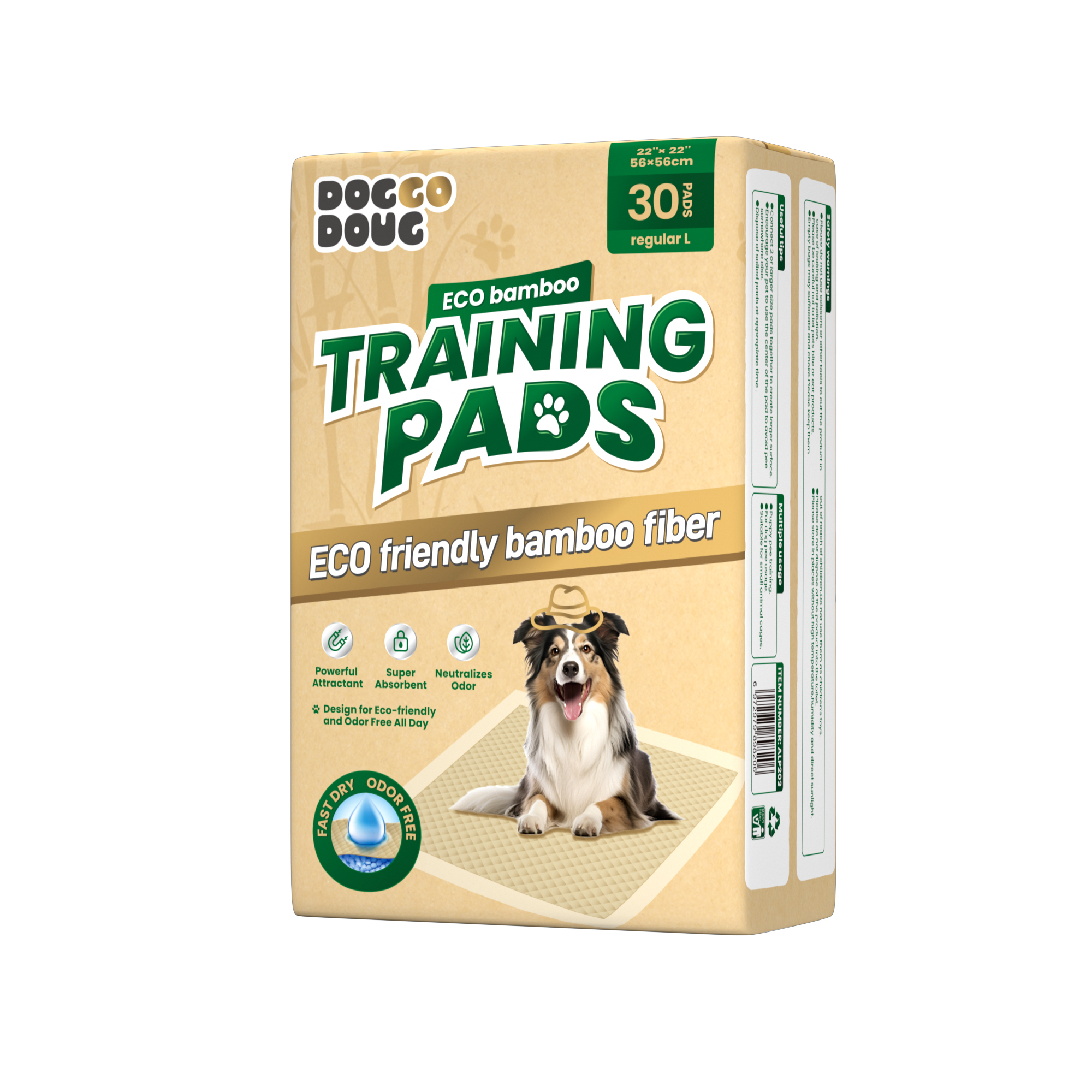 Eco-friendly, highly absorbent bamboo pulp pet training pads—supporting the healthy growth of pets, large and small.