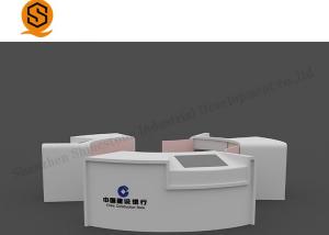 Buy cheap OEM Logo Solid Surface Reception Desk Bank Reception Counter product