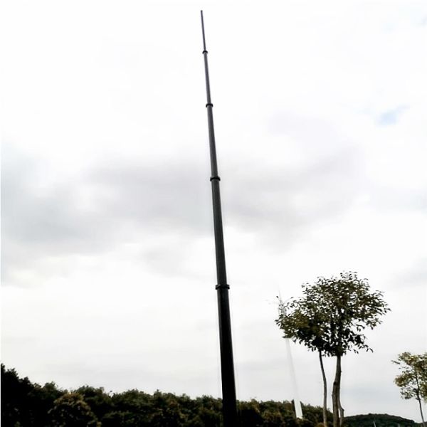 Vehicle Mounted 6M To 15M Radio Antenna Telescopic Mast