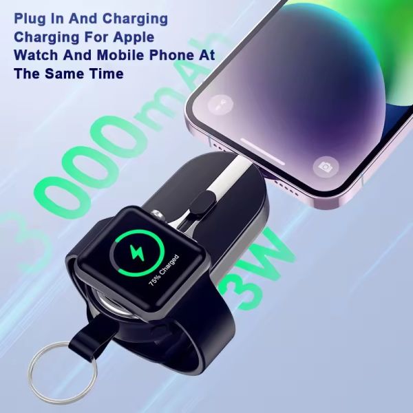 OEM/ODM 4 in 1 2000mAh Emergency Solar Keychain Watch Charger Mini Portable Charger Keychain Powerbank for Mobile Phone
