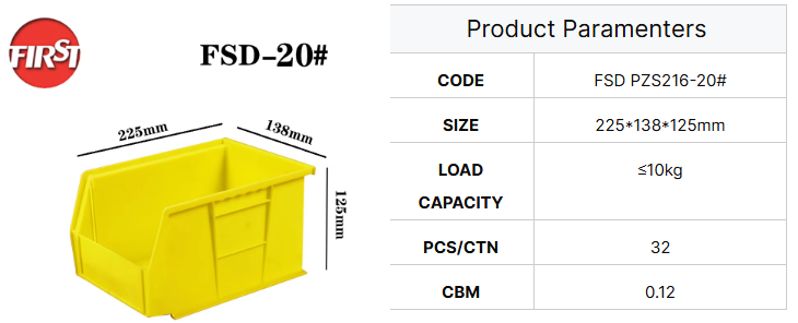 Plastic Shelf Bins Storage Boxes Warehouse Picking Containers Stack And Hang Bins