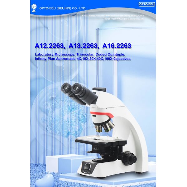 OPTO EDU A16.2263 BGUV Biological Laboratory Trinocular Fluorescent Microscope