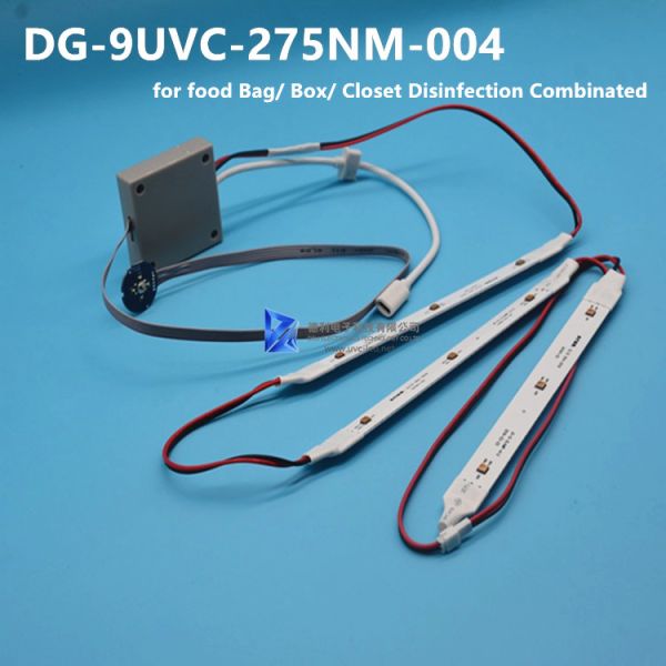 9 pcs leds UV Sterilizer Lamp 275nm 50mw DC7V for bag box Closet disinfection combinated