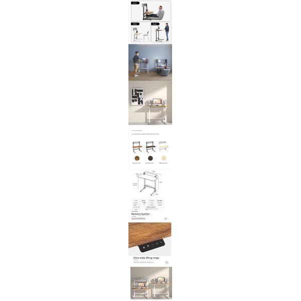 Electric Lift Office Desk Stylish Sit and Stand Up Desk for Ergonomic Work Environment