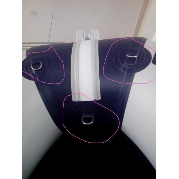 Multipurpose Inflatable Boat Accessories Stainless Steel D - Ring Patch For Pulling