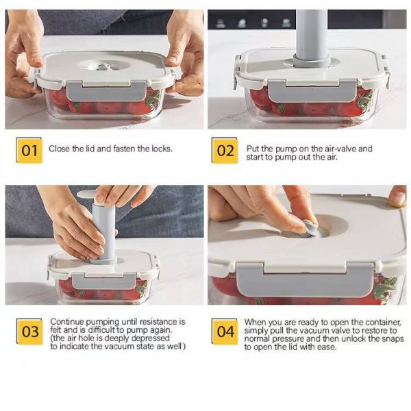 IKOO Durable Stackable Vacuum Glass Containers -40℃ to 560℃