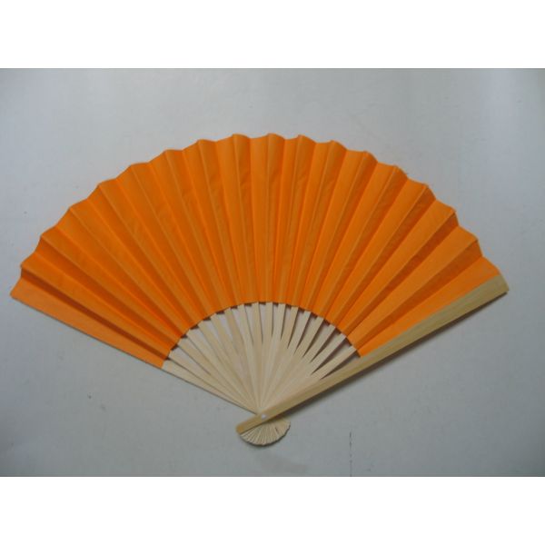 Plain color wedding personalized folding hand with natural bamboo frame