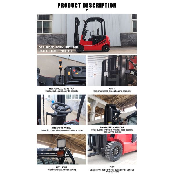 Mini Electric Lift Truck 1 Ton 2 Ton 3 Ton Mechanical Joystick