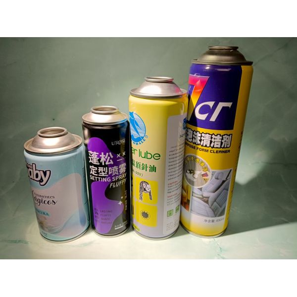 Component Customize Empty Aerosol Can Top Bottom Cone Dome