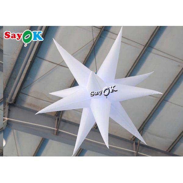 1.5m 16 Colors Changing Led Lights Inflatable Star For Wedding Stage Party Decoration