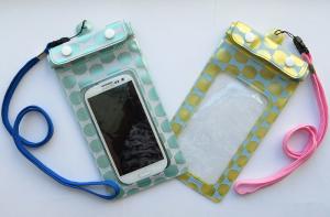 China TUV 10.5cm Transparent Mobile Bag PVC , SGS Clear Cell Phone Pouch Non Toxic on sale
