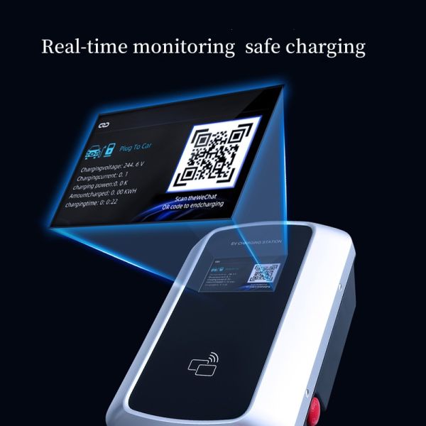 EV Fast Wall-Mounted Charging Stations Type 1 Type2 6A-16A-32A Adjustable Current EV Charger Wallbox 7KW 11KW 22KW