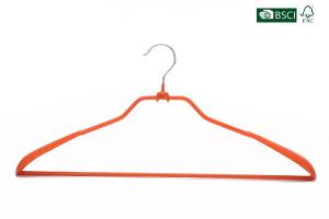 Buy cheap Betterall Widen Shoulder Orange Color PVC Vinyl Coating Metal Hanger for Coat product