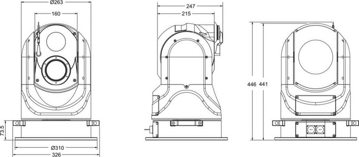 IP66 Drone Detector With Multi Spectral Target Recognition And Tracking Servo Turntable