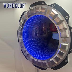China Customized wall modern lighting circular stainless steel wall decoration sculpture on sale
