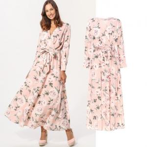 Buy cheap custom make new arrival style rose print long dress for woman product