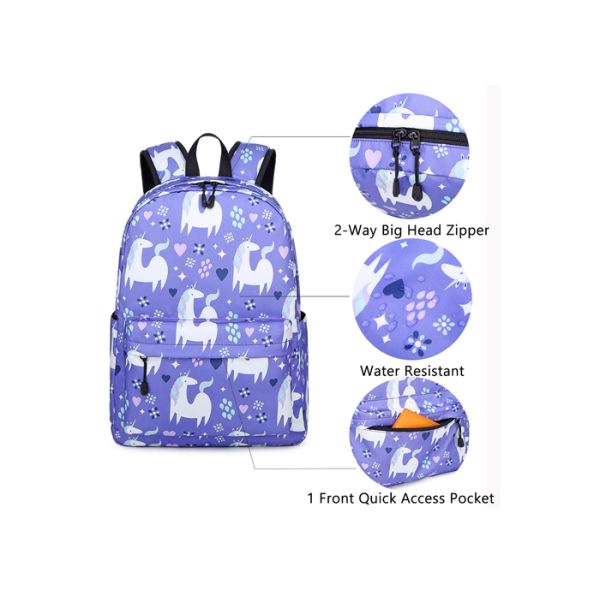 Polyester Nylon Soekidy Toddler Girl Unicorn Backpack