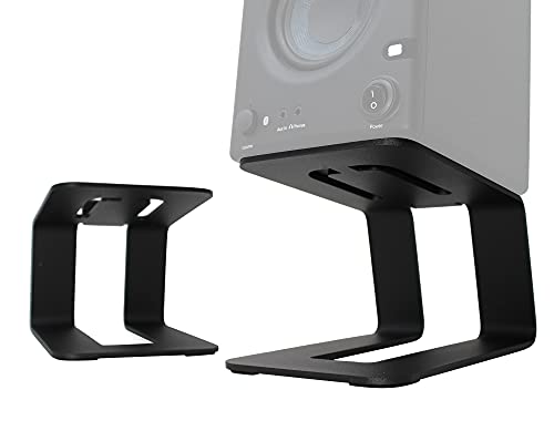 White Black Studio Monitor Speaker Stands With Metal Iron Construction