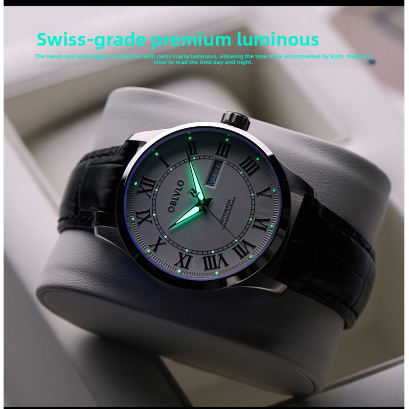 Elegant Traditional Business Wristwatch Featuring Date Display and Comfortable Leather Strap Ideal for Daily Business Wear